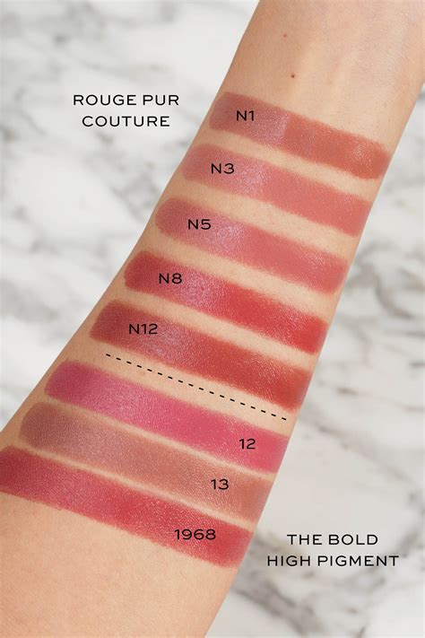 ysl 6 rouge pur couture swatch|ysl pur couture color.